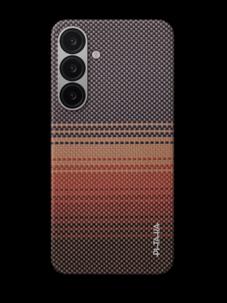 Чехол PITAKA Tactile Woven Case для Samsung S25, принт закат (Sunset)