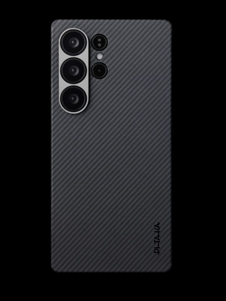 Чехол Pitaka Ultra-Slim Case для Samsung S25 Ultra, черный/серый (600D Black/Grey (Twill))
