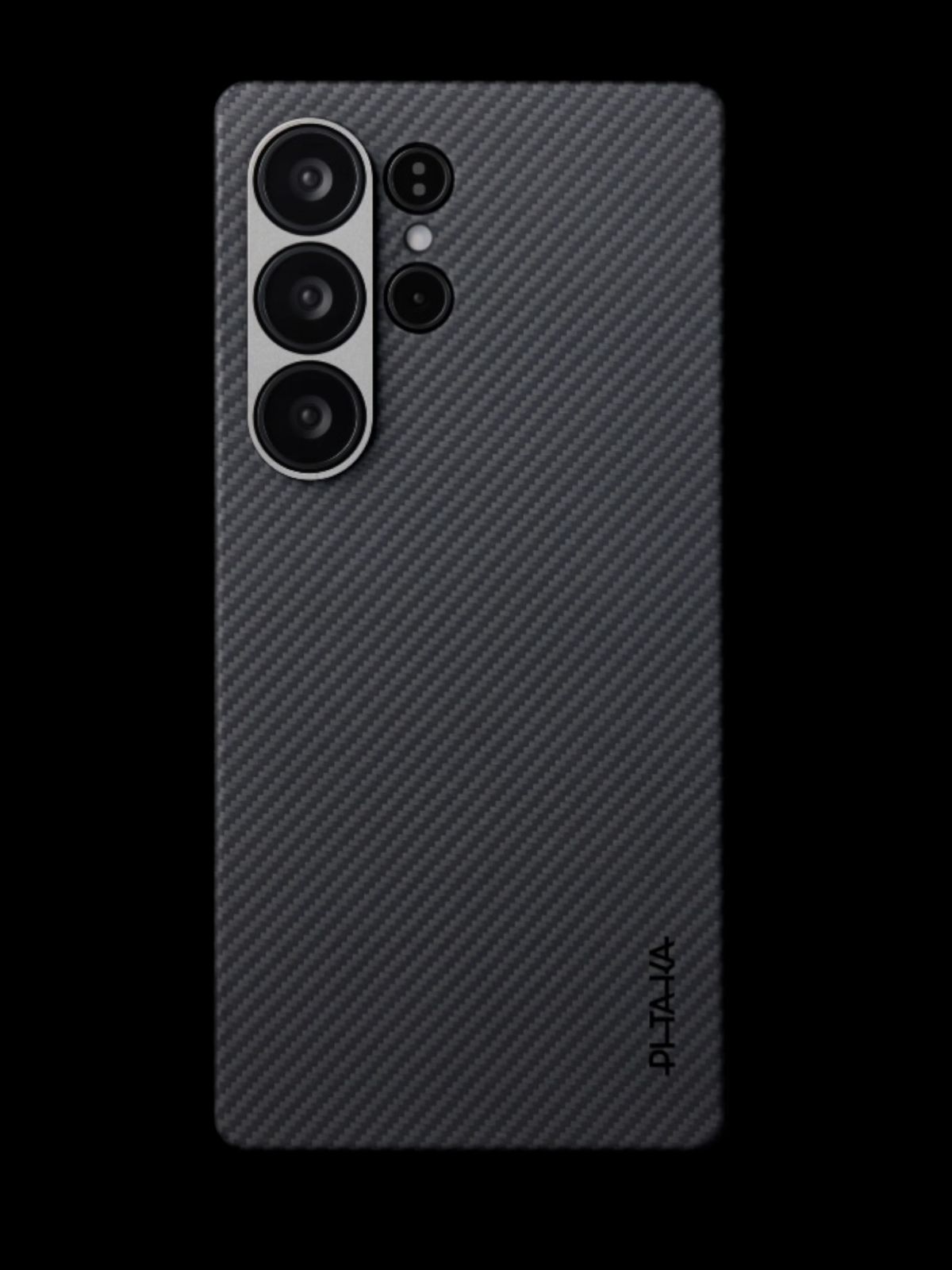 Чехол Pitaka Ultra-Slim Case для Samsung S25 Ultra, черный/серый (600D Black/Grey (Twill))